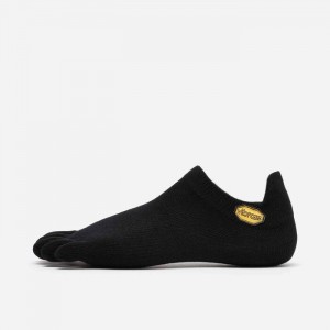 Vibram 5TOE No Show Socks Black | EPNBVAL-64