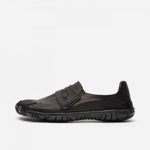 Vibram CVT-Leather Men's Lifestyle Shoes Black | XZIGUAB-19