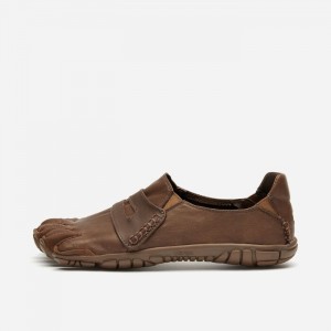 Vibram CVT-Leather Men's Lifestyle Shoes Brown | OJTSPZF-19