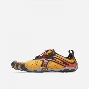 Vibram V-Run Golden Men's Training Shoes Yellow / Black | CZBJAKM-62