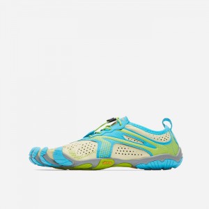 Vibram V-Run Lime Women's Training Shoes Light Green / Blue | HPGJXRS-31