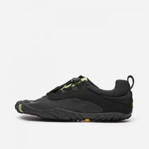 Vibram V-Run Retro Men's Training Shoes Black / Green / Black | PEIUSNG-19