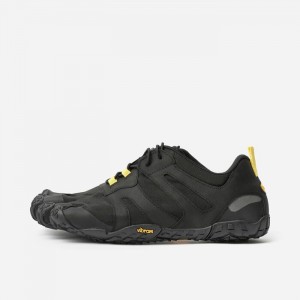 Vibram V-Trail 2.0 Men's Trail Running Shoes Black / Yellow | VWZYSUK-96