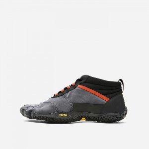 Vibram V-Trek Insulated Men's Lifestyle Shoes Black / Grey / Red | VBEDJSQ-86