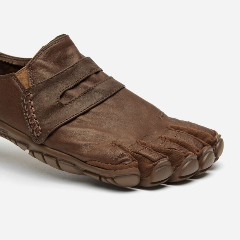 Vibram CVT-Leather Men's Lifestyle Shoes Brown | OJTSPZF-19