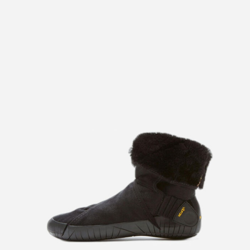 Vibram Furoshiki Eastern Traveler Classic Shearling Mid Women's Boots Black | ZQWBGCP-52