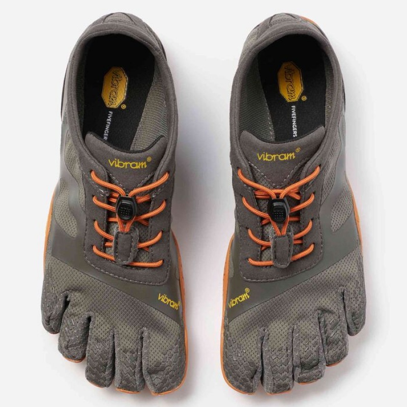 Vibram KSO EVO Women's Training Shoes Grey / Orange | CRQJGDZ-50