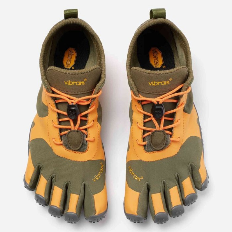 Vibram V-Alpha Military Men's Hiking Shoes Orange / Grey | PMGVZJQ-12