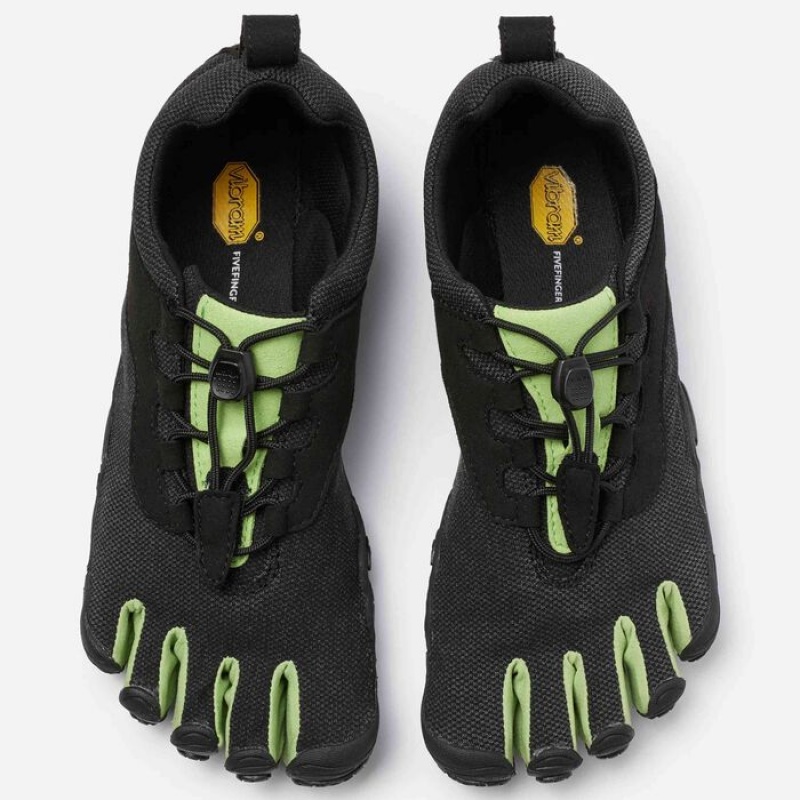 Vibram V-Run Retro Men's Training Shoes Black / Green / Black | PEIUSNG-19