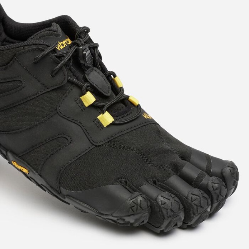 Vibram V-Trail 2.0 Men's Hiking Shoes Black / Yellow | NVRPIUG-02