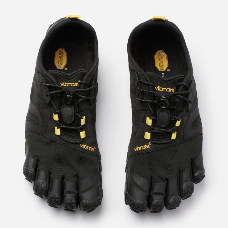 Vibram V-Trail 2.0 Men's Hiking Shoes Black / Yellow | NVRPIUG-02