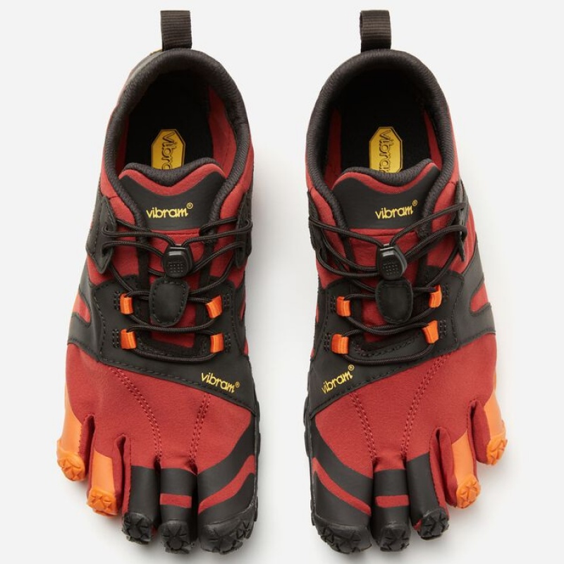 Vibram V-Trail 2.0 Pompeian Men's Hiking Shoes Red / Black | SZNWLTF-89