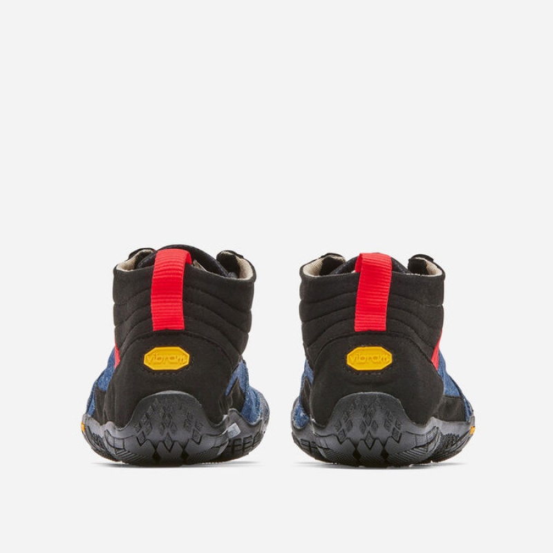 Vibram V-Trek Denim Men's Lifestyle Shoes Blue / Red | ZTQALRN-46