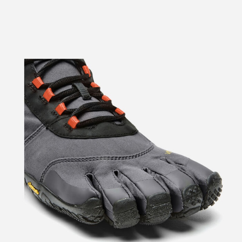 Vibram V-Trek Insulated Men's Hiking Shoes Black / Grey / Red | SZRBNPF-71