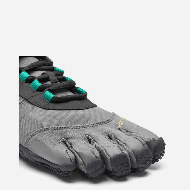 Vibram V-Trek Insulated Women's Hiking Shoes Black / Grey / Green | KGQNLPF-25